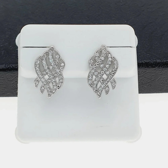 "925 sterling silver luxury CZ earrings for women/girls, Best for gift, … - Picture 4 of 9